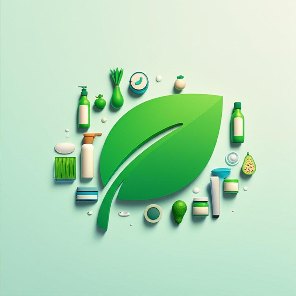 Assorted healthy living products: organic superfoods, vitamins, and natural wellness items.